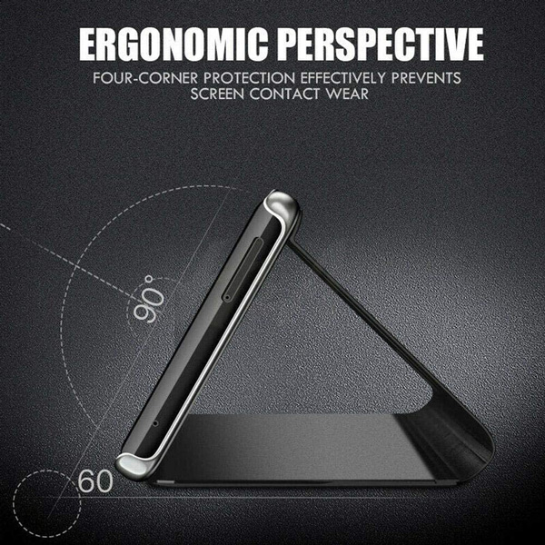 POWERTECH θήκη Clear View MOB-1666 για iPhone 13 mini, μαύρη - Image 2