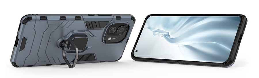POWERTECH Θήκη Ring Armor MOB-1712 για Xiaomi Mi 11, μπλε - Image 2