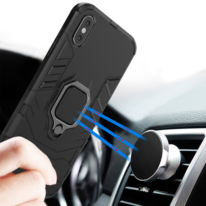 POWERTECH Θήκη Ring Armor MOB-1746 για iPhone 14, μαύρη - Image 2