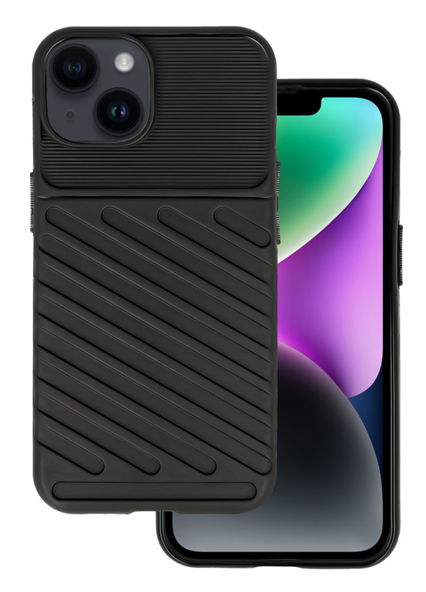 POWERTECH Θήκη Thunder MOB-1831 για iPhone 14, μαύρη