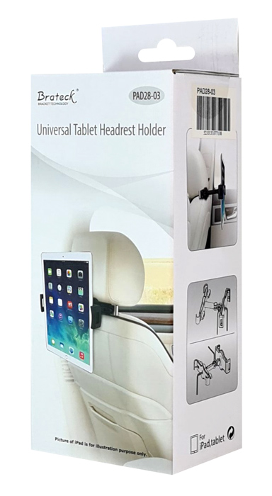 BRATECK βάση αυτοκινήτου PAD28-03 για tablet/smartphone 4.7-12.9", μαύρη - Image 3