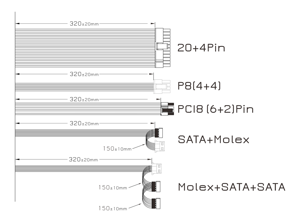 POWERTECH τροφοδοτικό για PC PT-1102, 550W, ATX, 120mm Fan - Image 5