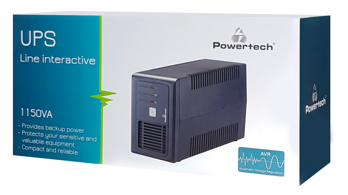 POWERTECH UPS Line Interactive PT-1150LI, 1150VA, 690W - Image 3