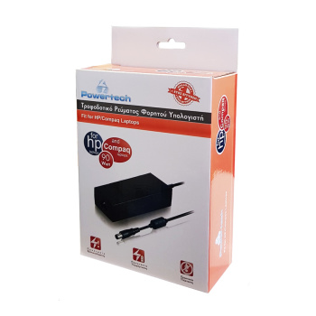 POWERTECH τροφοδοτικό laptop PT-119 για HP, 90W, 18.5V – 4.9A