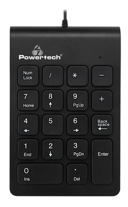 POWERTECH ενσύρματο αριθμητικό πληκτρολόγιο PT-938, USB, μαύρο - Image 2