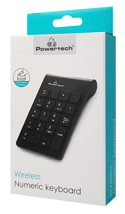 POWERTECH ασύρματο αριθμητικό πληκτρολόγιο PT-939, 2.4GHz, μαύρο - Image 3