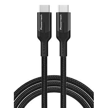 POWERTECH καλώδιο USB-C PTR-0140, PD 240W 5A, copper, 1m, μαύρο
