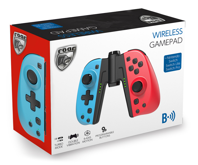 ROAR ασύρματο JoyCon gamepad RR-0015 για Nintendo Switch, μπλε & κόκκινο - Image 4
