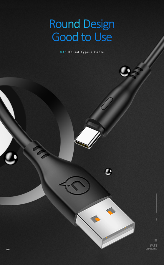 USAMS καλώδιο USB-C σε USB US-SJ267, 2A, 1m, μαύρο - Image 4