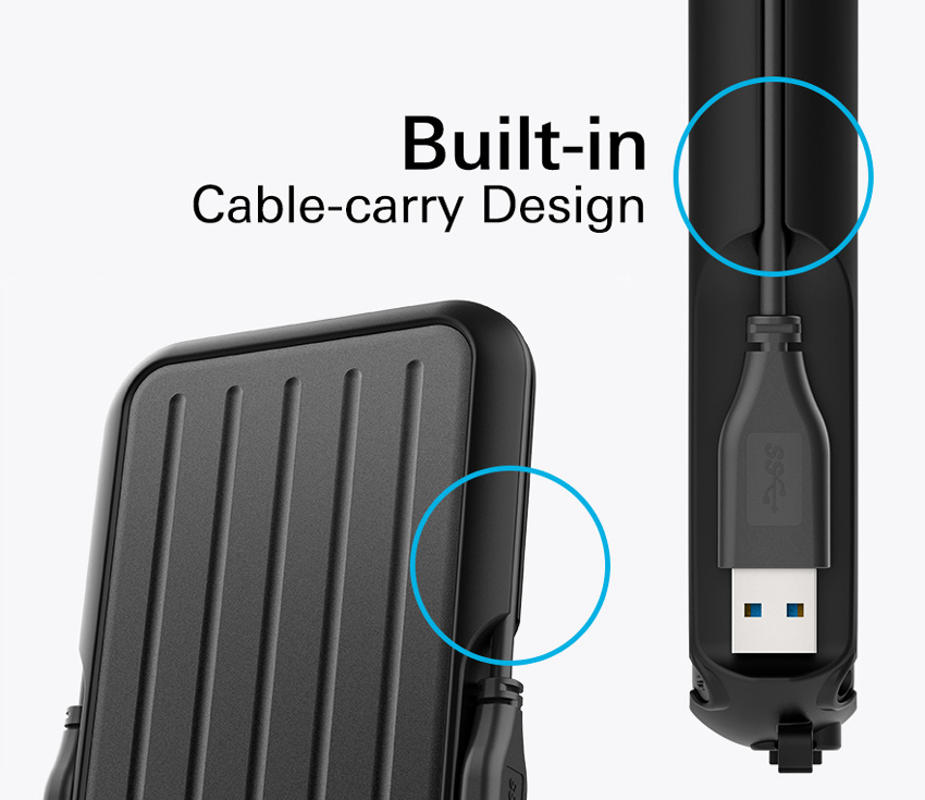 SILICON POWER εξωτερικός HDD Armor A66, 1TB, USB 3.2, μπλε - Image 3