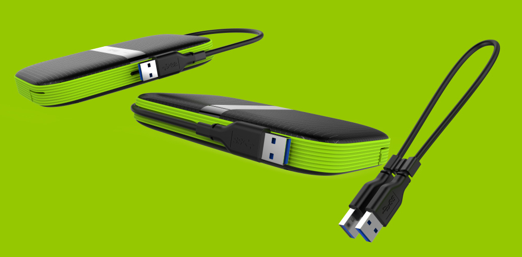 SILICON POWER εξωτερικός HDD Armor A60, 1TB, USB 3.1, πράσινος - Image 2
