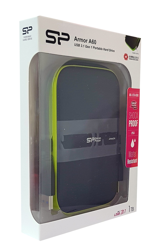 SILICON POWER εξωτερικός HDD Armor A60, 1TB, USB 3.1, πράσινος - Image 4
