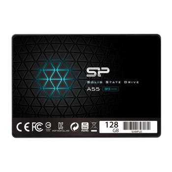 SILICON POWER SSD A55 128GB, 2.5″, SATA III, 550-420MB/s 7mm, TLC