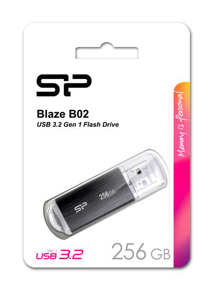 SILICON POWER USB Flash Drive Blaze B02, 256GB, USB 3.2, μαύρο - Image 4