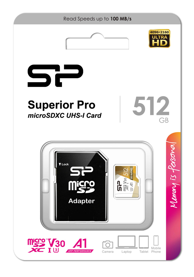 SILICON POWER κάρτα μνήμης Superior Pro microSDXC UHS-I, 512GB, Class 30 - Image 2