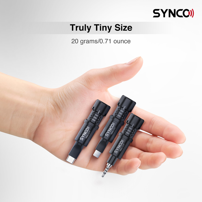 SYNCO μικρόφωνο για smartphone SY-U1P-MMIC, 3.5mm, μαύρο - Image 4
