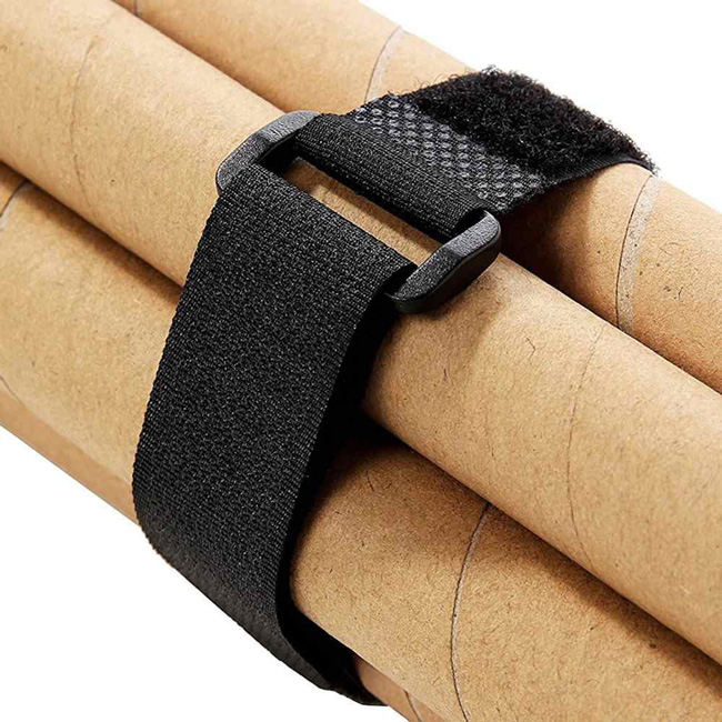 POWERTECH ιμάντας τύπου velcro TIES-026, 45x2cm, μαύρος, 10τμχ - Image 5
