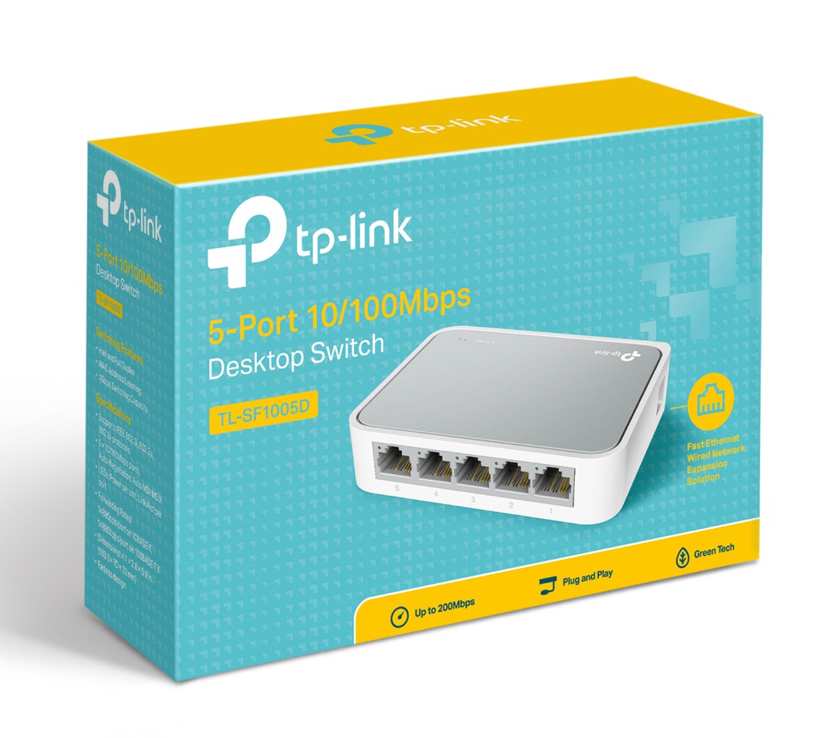 TP-LINK Desktop Switch TL-SF1005D, 5-port 10/100M, Ver. 17.0 - Image 3