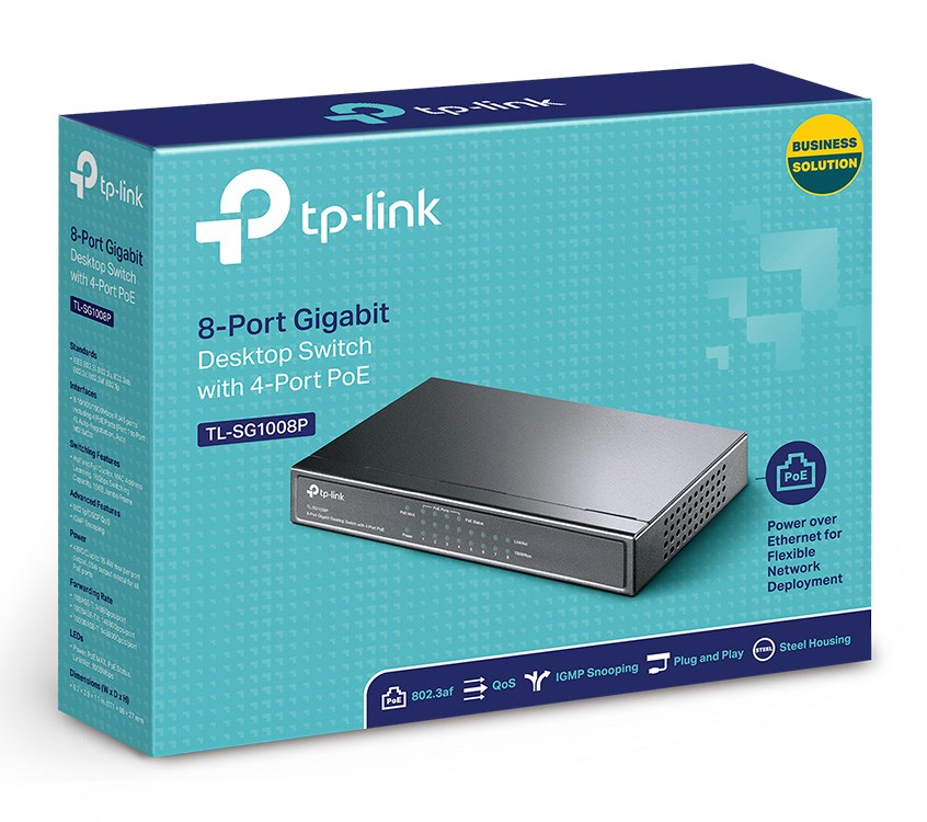TP-LINK 8-Port Gigabit Desktop Switch TL-SG1008P, 4-Port PoE, Ver. 4.0 - Image 4
