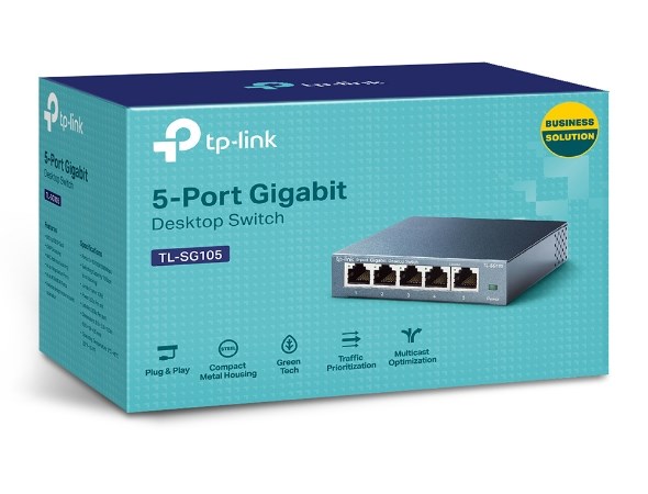 TP-LINK Gigabit Switch TL-SG105, 5 θύρες, Ver. 6.0 - Image 2