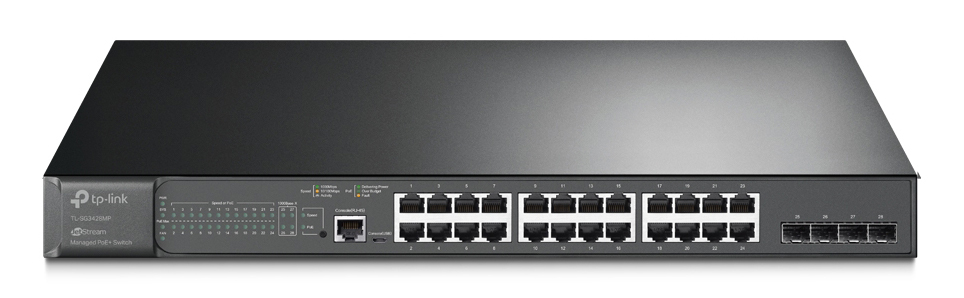 TP-LINK L2 Managed Switch TL-SG3428MP, 24x PoE+, 4x SFP, Ver. 5.2 - Image 3