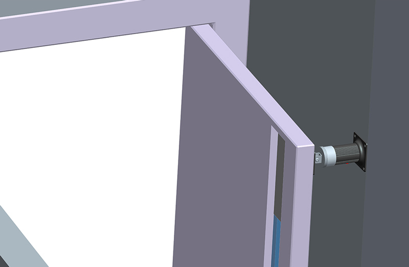 YLI ELECTRONIC επιτοίχια βάση συγκράτησης πόρτας YD-602L, 180kg - Image 2