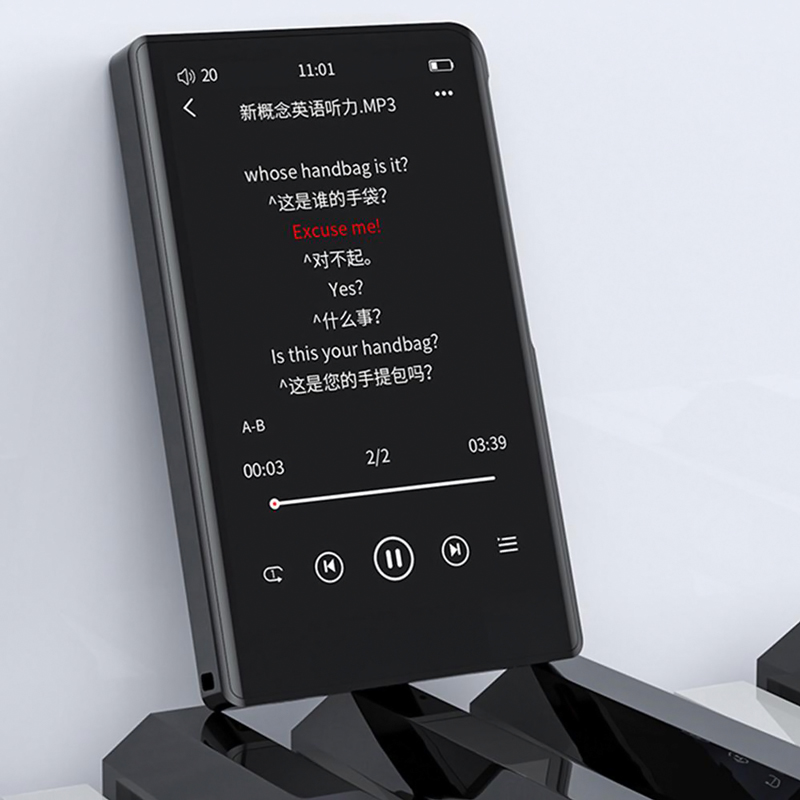 RUIZU MP3 player Η9 με οθόνη αφής 3.8", 16GB, BT, 1000mAh, μαύρο - Image 3