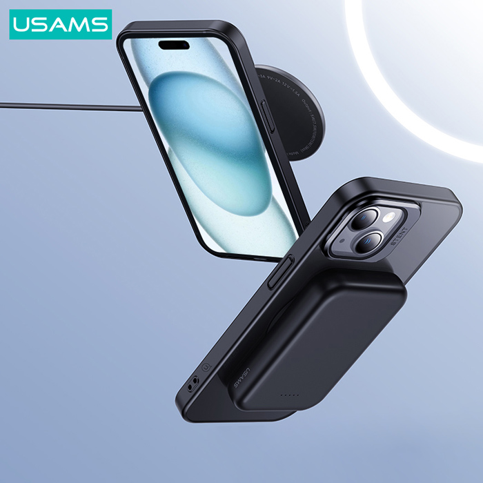 USAMS θήκη Geying US-BH856 για iPhone 15 Plus, διάφανη/μαύρη - Image 4