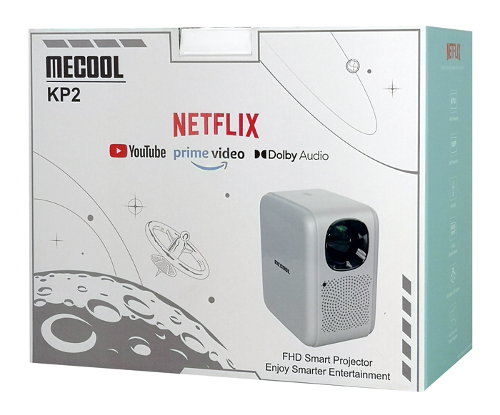MECOOL smart βιντεοπροβολέας KP2, 1080p FHD, 600 ANSI, Wi-Fi, λευκός - Image 3