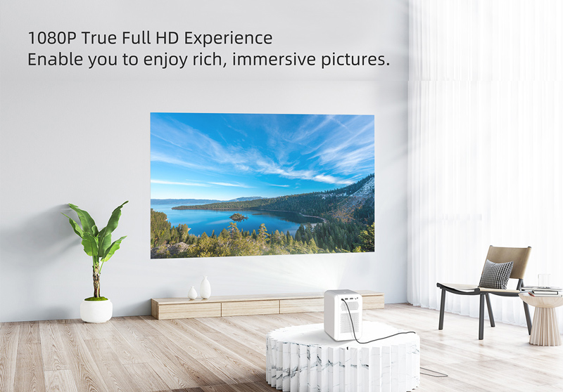 MECOOL smart βιντεοπροβολέας KP2, 1080p FHD, 600 ANSI, Wi-Fi, λευκός - Image 5