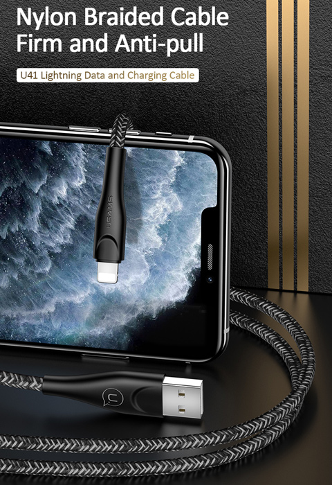 USAMS καλώδιο Lightning σε USB US-SJ391, 2A, 1m, μαύρο - Image 2