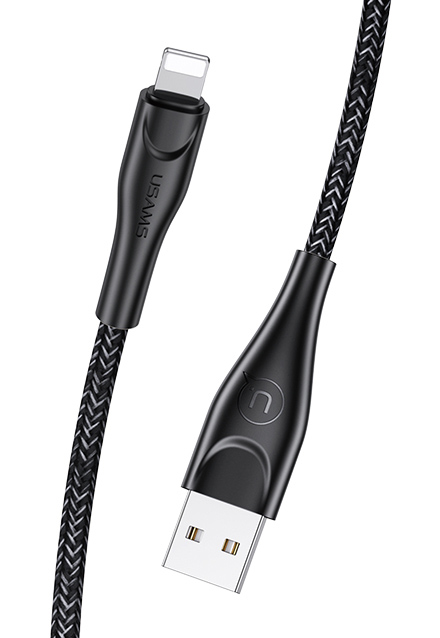 USAMS καλώδιο Lightning σε USB US-SJ391, 2A, 1m, μαύρο
