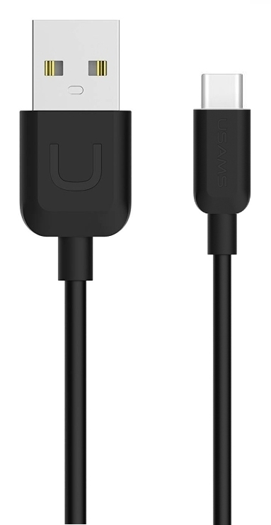 USAMS Καλώδιο USB σε Type-C US-SJ099 U-Turn, 1m, μαύρο