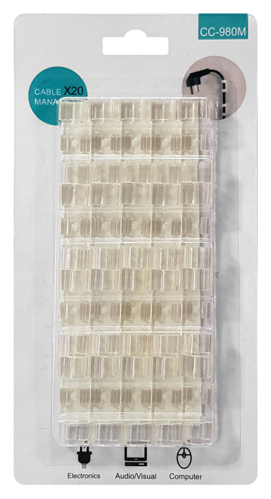 POWERTECH οργανωτής καλωδίων TIES-032, 3.3x1x1cm, διαφανές, 20τμχ - Image 3
