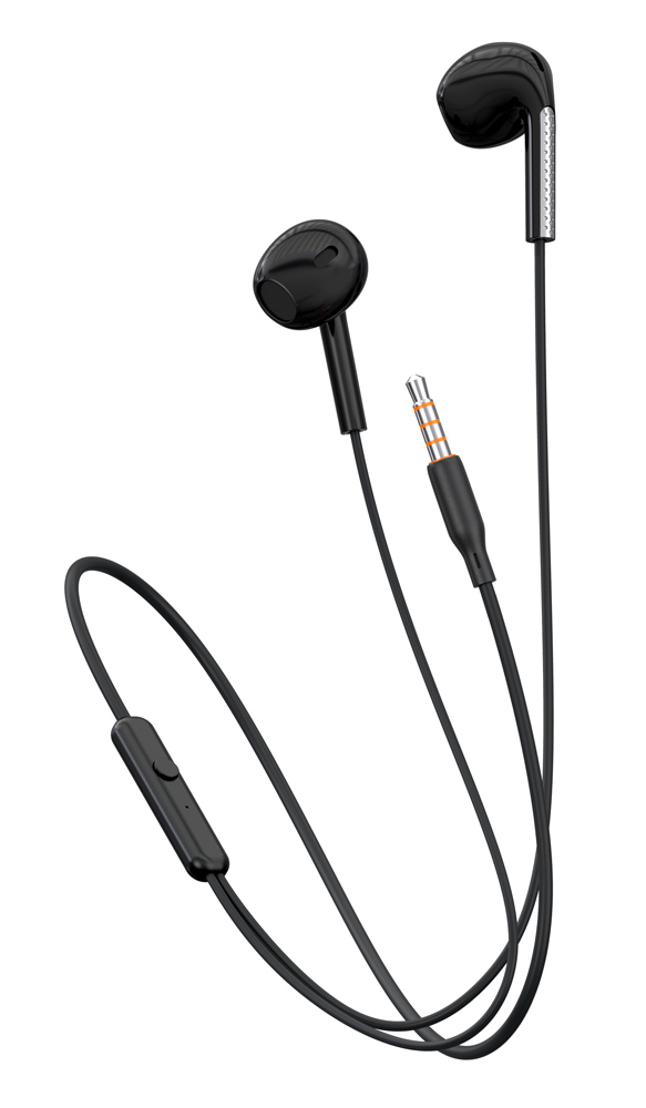 CELEBRAT earphones με μικρόφωνο G28, 3.5mm, 1.2m, μαύρα - Image 2