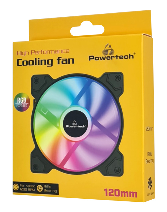 POWERTECH ανεμιστήρας PT-1170 για PC, LED FRGB, 120mm, 1200RPM - Image 3