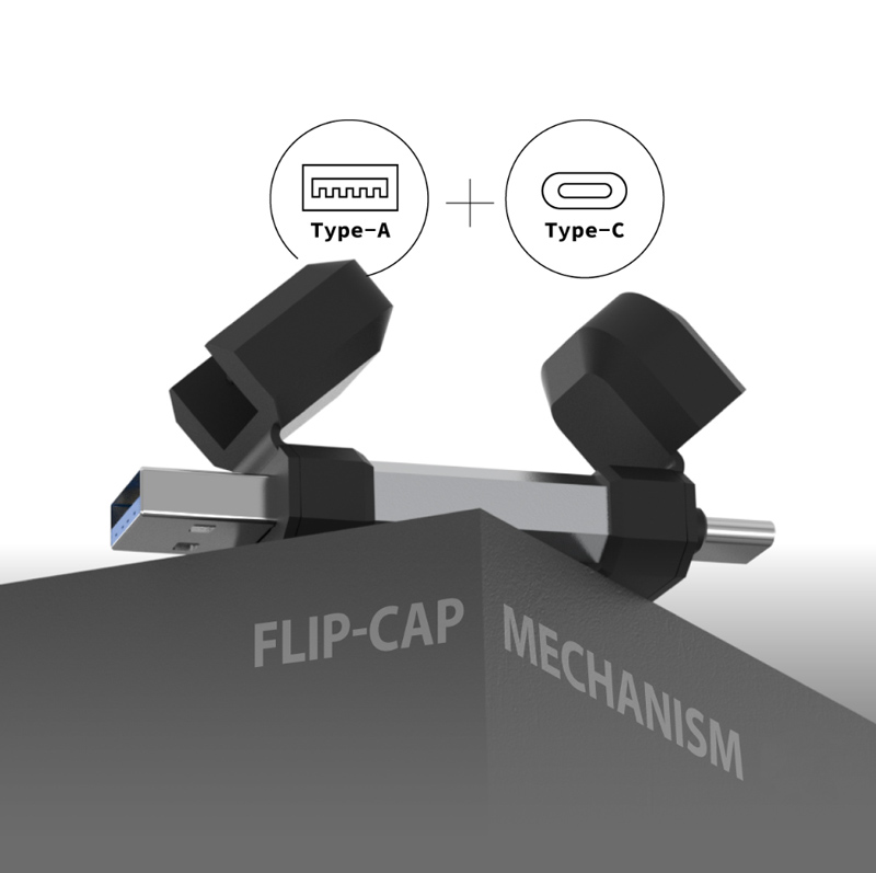 SILICON POWER USB Flash Drive C51, USB/USB-C, 64GB, 120MBps, ασημί - Image 3