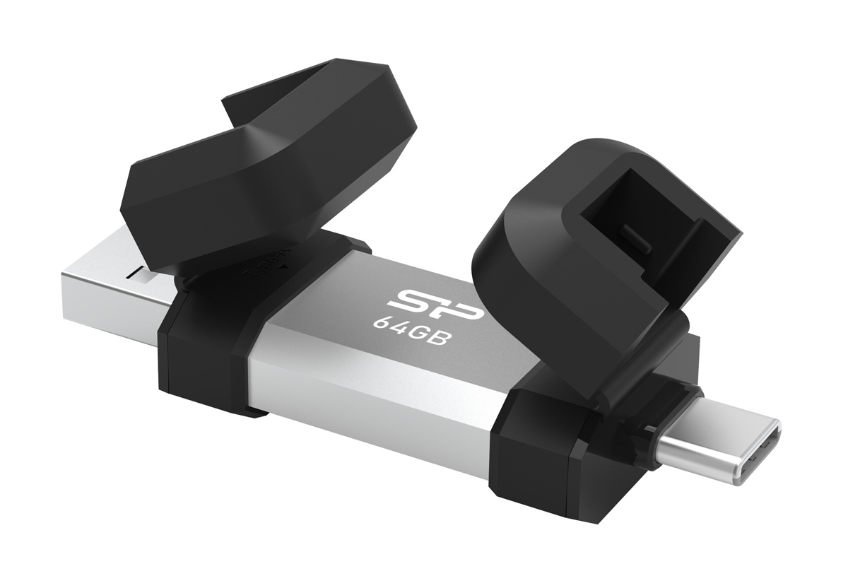 SILICON POWER USB Flash Drive C51, USB/USB-C, 64GB, 120MBps, ασημί - Image 5