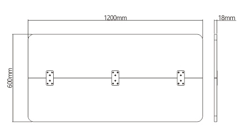 BRATECK επιφάνεια γραφείου TP12060R-2P, 120x60cm, μπεζ ξύλινη - Image 4