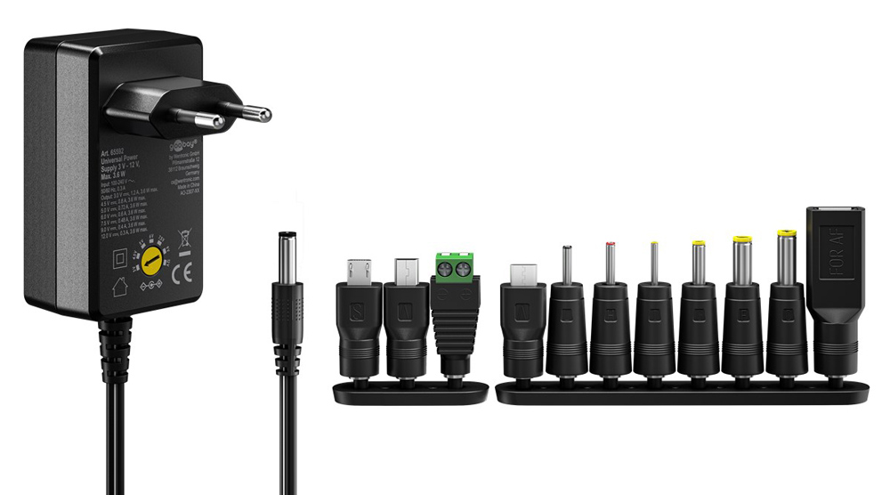 GOOBAY επιτοίχιος φορτιστής 65592, 3V-12V, 3.6W, 12 tips - Image 2