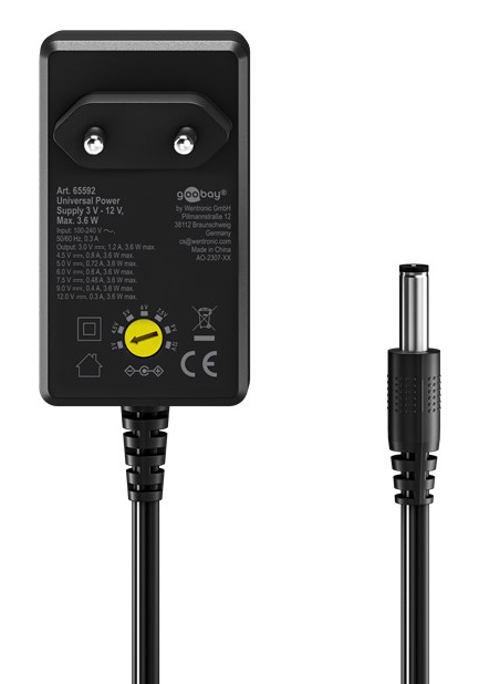 GOOBAY επιτοίχιος φορτιστής 65592, 3V-12V, 3.6W, 12 tips - Image 3