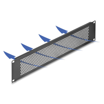 DELOCK κάλυμμα panel 67036 για 19″/2U rack, με αεραγωγούς, μαύρο