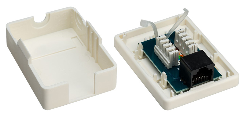 GOOBAY επιτοίχια πρίζα δικτύου 77632, 1 θύρα RJ45, CAT 6 UTP, λευκή - Image 2