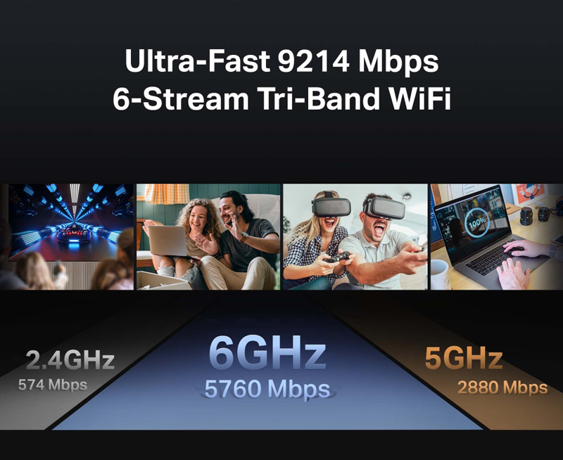 TP-LINK router Archer BE550, WiFi 7, 9214Mbps BE9300, Tri-Band, Ver. 1.0 - Image 4
