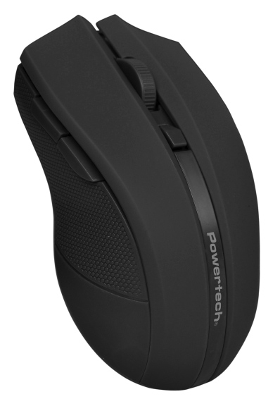 POWERTECH ασύρματο ποντίκι PT-1166, USB δέκτης, 1600DPI, μαύρο - Image 2