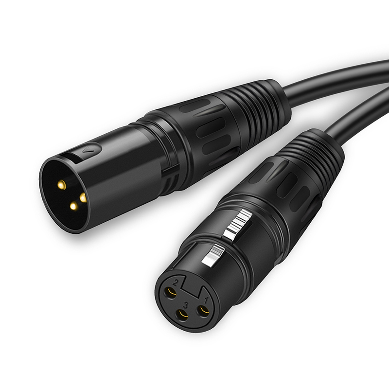 CABLETIME καλώδιο μικροφώνου XLR AV350, 3P, M/F, 24AWG, 5m, μαύρο - Image 3
