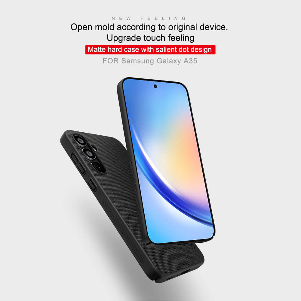 NILLKIN θήκη Super Frosted Shield για Samsung Galaxy A35, μαύρη - Image 2