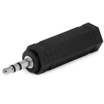 POWERTECH αντάπτορας stereo 3.5mm σε 6.35mm CAB-J020, μαύρος, 5τμχ