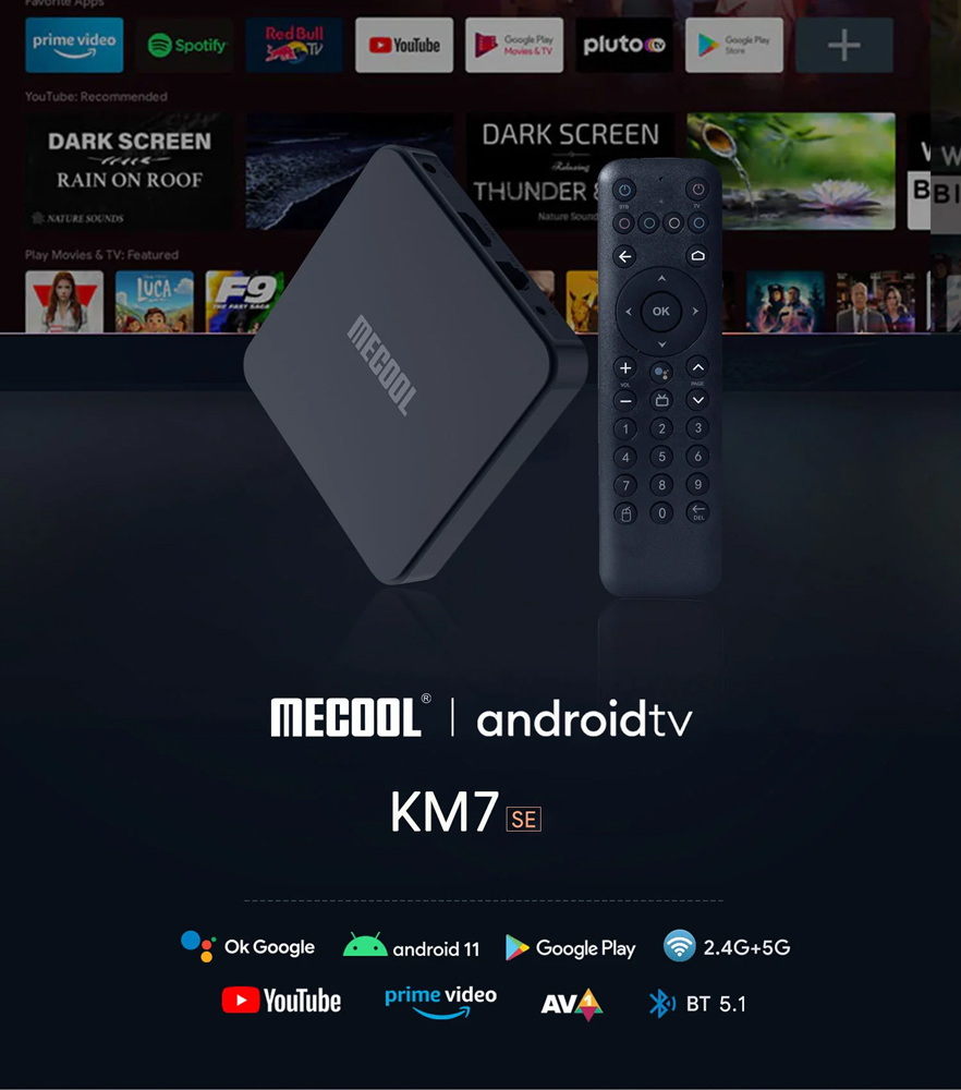 MECOOL TV Box KM7 SE, Google πιστοποίηση, 4K, 2/32GB, WiFi, Android 11 - Image 2
