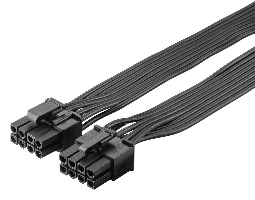 GOOBAY καλώδιο 8 pin σε 2x 6+2 pin PCIe 59714, 23cm, μαύρο - Image 3